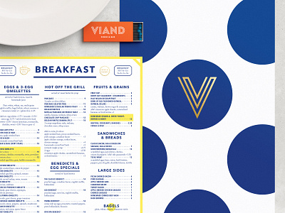 Viand Diner & Bar breakfast / match box bar diner icon illustration menu mono line new york city nyc pattern viand