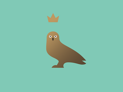 Little Owl animal crown icon owl symbol