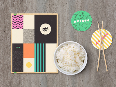 Akinto Menu akinto bold coaster geometric ice cream cart menu modern playful sorbetero southeast asia texture