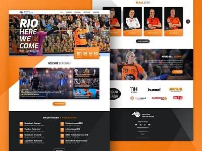 Netherlands Women's National Handball Team Website dutch handball netherlands nhv sport web design wordpress