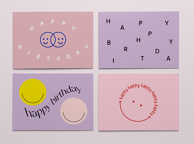 Happy Birthday cards branding cards design design graphic design happy birthday card illustration logo postcard typography