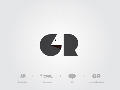 Gonçalo Rodrigues Logo design goncalo gr identity lizzard logo talk