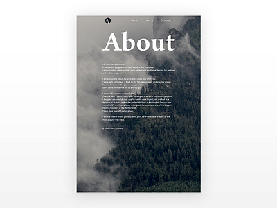 About page about column grid layout page single typo typography website
