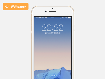 Apple inspired Wallpaper apple free freebie gradients ios ios7 ios8 iphone iphone 6 mountains vector wallpaper