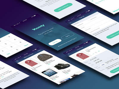 Vicinity App app branding credit card design gradient ios iphone payments shop shopping ui ux