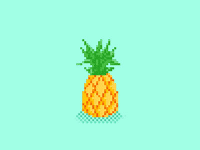Pixel Fresh hot party pineapple pixel art pixelart pool pool party summer