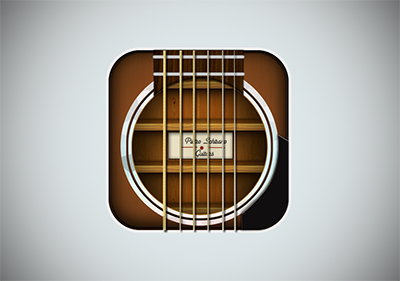 Icon for a guitar app guitar icon iphone retina wood