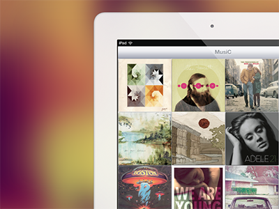 MuSick (Ipad App) icon ios ipad iphone music pandora psd psdm retina spotfy