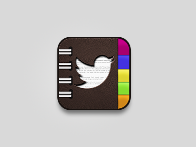 Twitter Note Icon agenda icon ipad iphone note psd retina twitt twitter twitter note