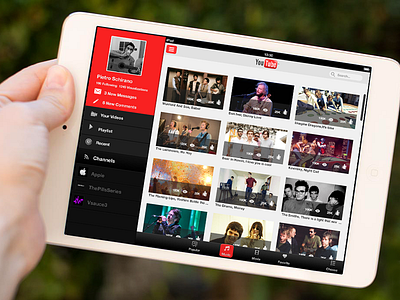 YouTube for iPad client ipad minimal modern music real pixel retina ui ux youtube