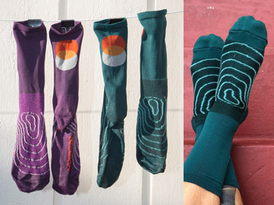 Strawfoot Summer Socks color theory design graphic handmade illustration socks wool