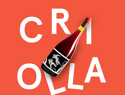 Criolla - Les Astronautes - Label Design branding design graphic design label logo typography vector wine