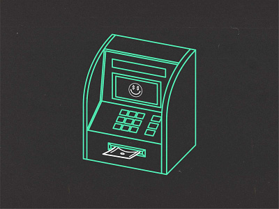 Marketing campaign Illustrations - BLING ad bills cash cash machine cool design graphic graphic design illustration lineal marketing money neon system ui
