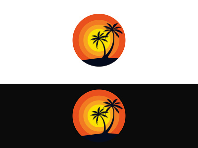 Sunrise or sunset logo creative logo design graphic design illustration logo logo design sun logo sunrise logo sunset logo web logo
