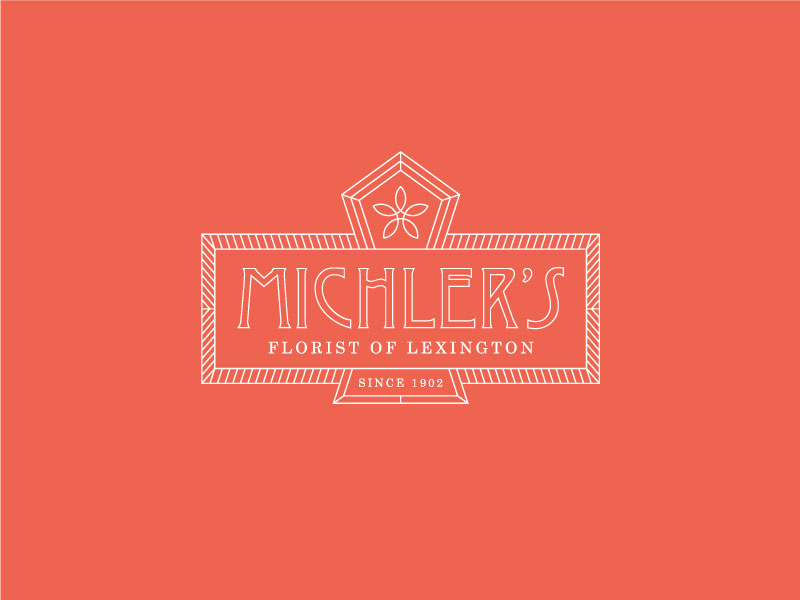 Michler's Florist michlers lexington flower florist kentucky icon line minimal logo