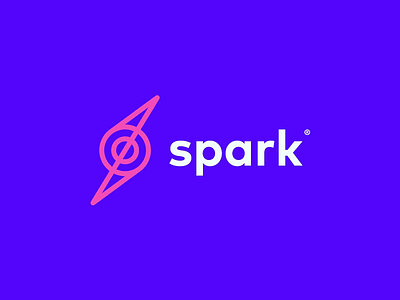 Spark Logo app icon line logo minimal social media spark