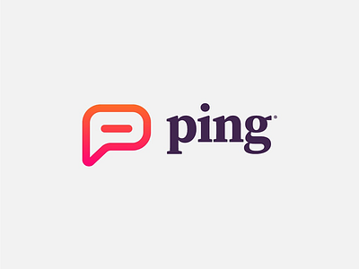 Ping Logo app chat line icon logo minimal ping thirty logos