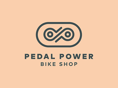 Pedal Power Bike Shop Logo bicycle bike icon kentucky lexington line logo minimal shop