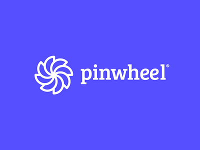 Pinwheel Logo app branding icon line logo minimal pinwheel