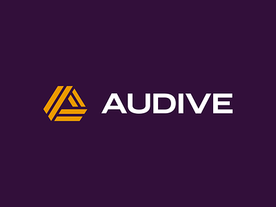 Audive Logo Exploration audive geometric icon line logo minimal purple