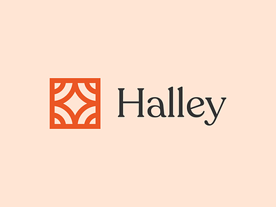 Halley Logo brand clothing design fashion icon identity line logo minimal retail