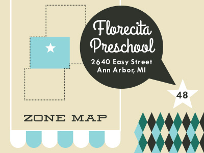 Florecita Map branding children clean identity kids map preschool simple star