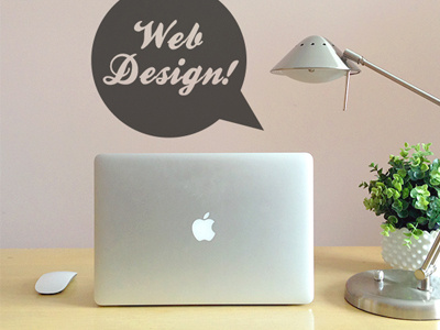 Web Design Image advertisement clean computer desk multi media photograph script simple thought bubble work