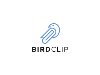 Bird Clip animal bird branding clip graphic design icon illustration line logo minimal