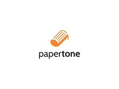 papertone (paper + tone music) branding graphic design icon illustration logo minimal music negative space paper tone unique