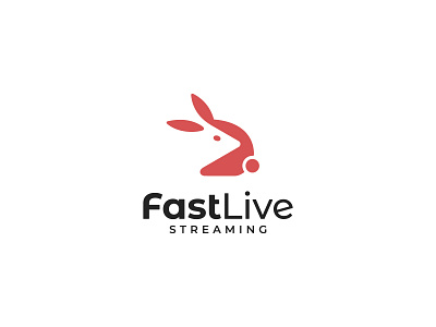 Fast Live Streaming (negative space) animal branding graphic design icon illustration live logo minimal mouse negative space rat streaming unique video