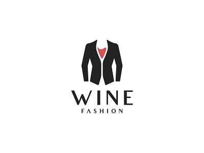Wine Fashion branding dating fashion glass graphic design icon logo minimal negative space suit unique wine