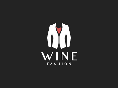 Wine Fashion branding dating fashion glass graphic design icon logo minimal negative space suit unique wine