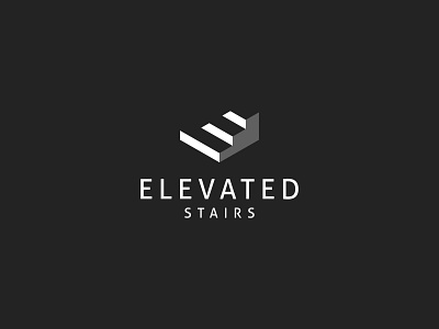Elevated Stairs branding design elevated graphic design icon logo minimal negative space stairs unique