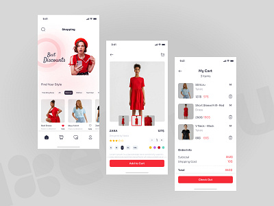 Shopping App app clean design graphic design ui ux