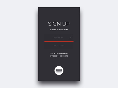 Sign up dailyui dark signup