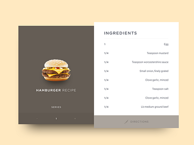 Recipe brown burger concept dailyui day40 diffuse food recipe shadow