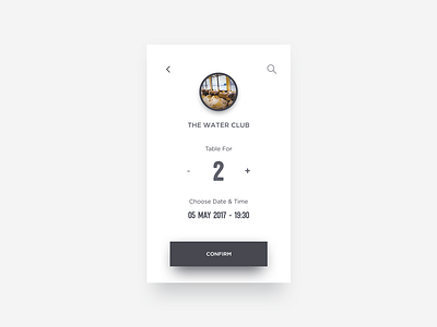 Confirm Reservation black clean concept daily dailyui designer diffuse minimal reservation shadow ui white