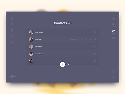 UI - Concept concept contacts dark interface screen ui