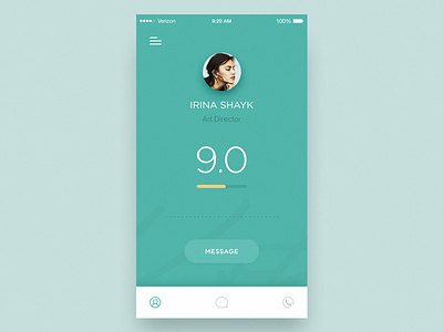 iOS App screen app clean designer green ios minimal profile screen ui ux