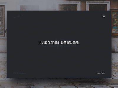 Portfolio Website clean dark designer minimal portfolio site ui website