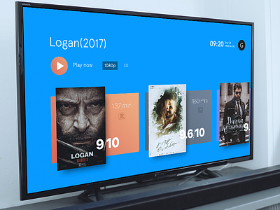 TV Interface concept designer interface list logan movie movies slider tv ui ux