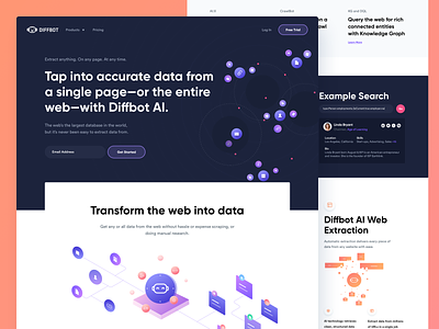 Diffbot Homepage - Real project