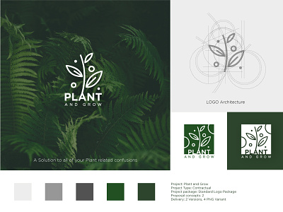 Logo Design: Plant and Grow branding design graphic design icon illustration logo vector