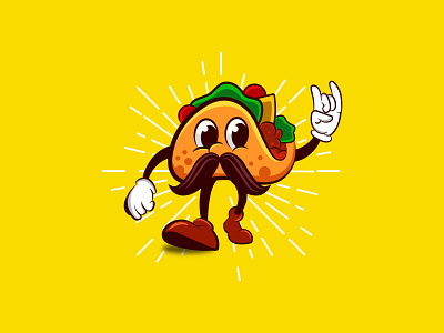 Tacos Character Mascot. branding design graphic design illustration logo mas mascot typography