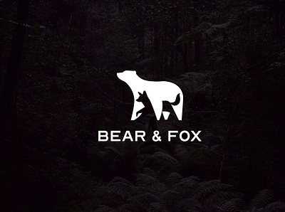 Logo Design for BEAR & FOX. bear branding creative design freelancer graphic design illustration logo negativespace vector