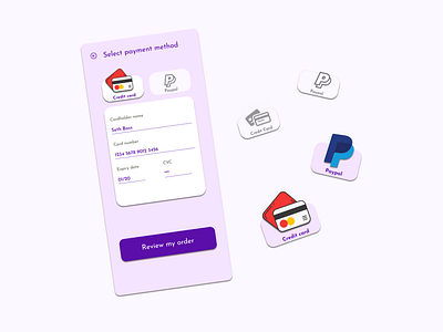 Credit Card Check Out Page - #DailyUI app branding design icon illustration logo typography ui ux vector