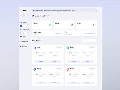 DeFI Lending app design figma ui web3