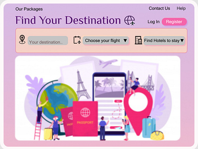 Travel Booking Website Design app design