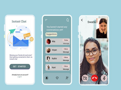 Instant Chat App app design