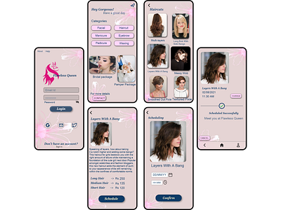 BeautyParlourApp app design ux